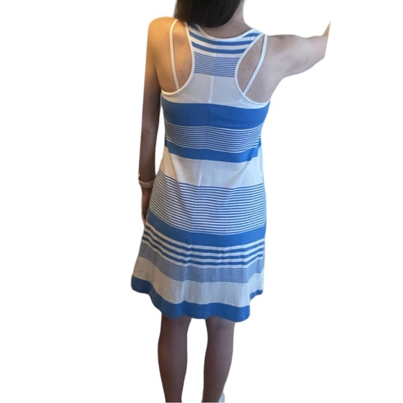 Lilly Pulitzer Melle Sleeveless Racerback Dress in Bay Blue Coconut Stripe - Picture 12 of 13